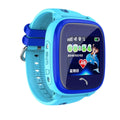 DF25 blue children's waterproof smartwatch with touch screen and silicone wristband for GPS tracking