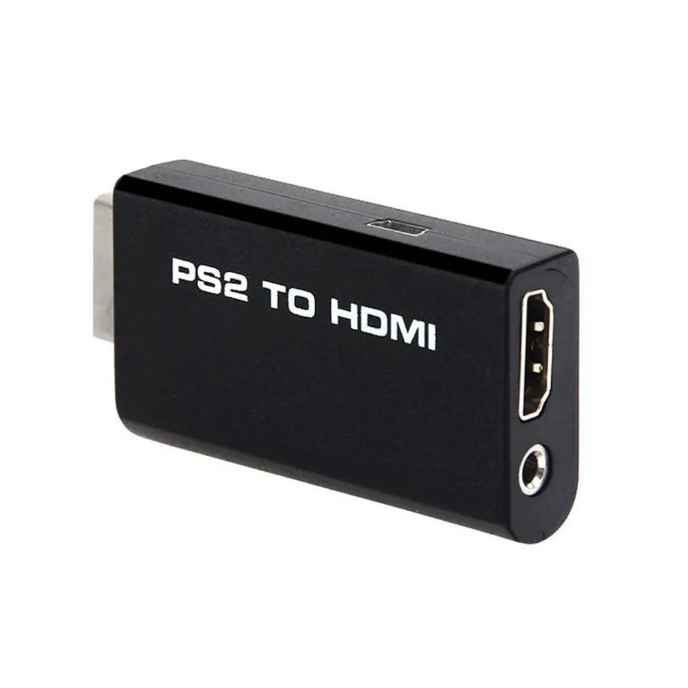 Black game to HDMI converter with PS/2 interface for PlayStation 2 console
