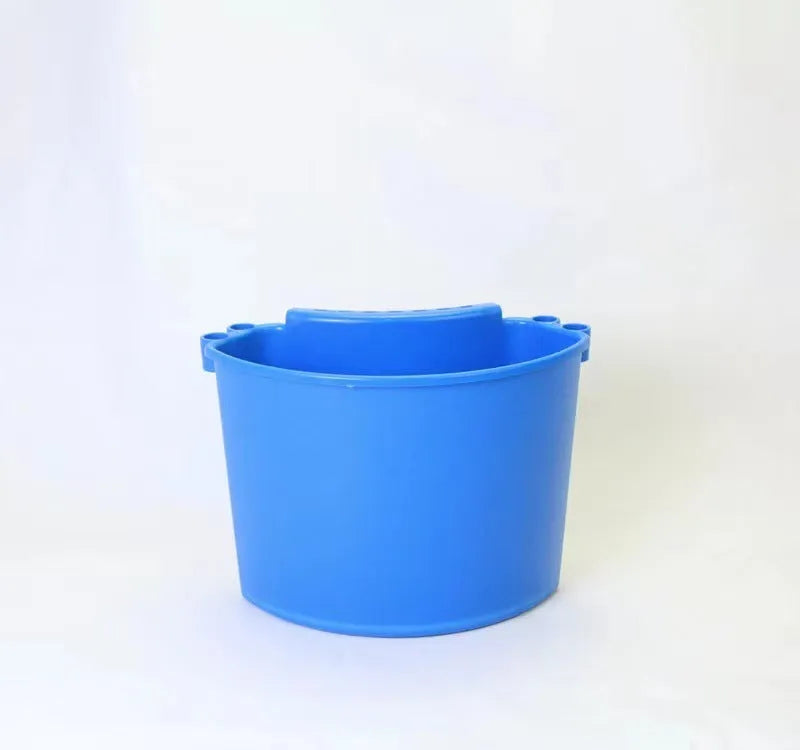 PP plastic car wash bucket available in black, red, blue, and pink colours