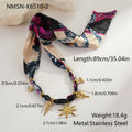 Women's stainless steel jewellery with 18K gold electroplating for autumn winter scarf coordination