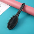 Ring tooth airbag comb in black plastic for hair extension detangling 22x6cm