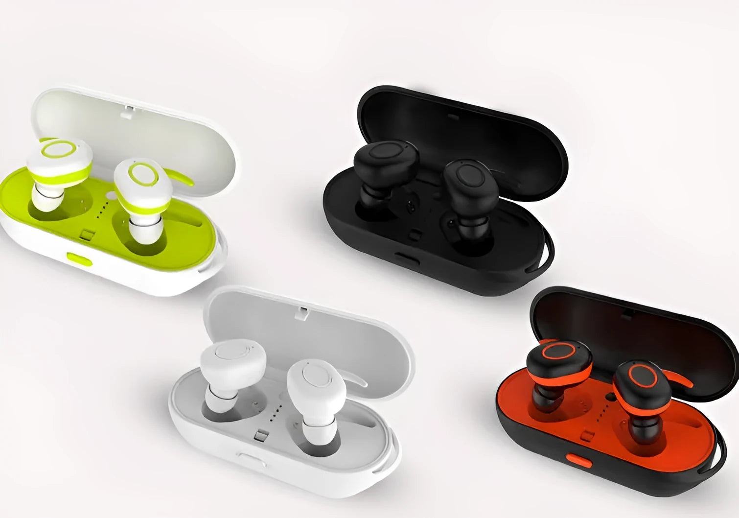 Bluetooth headset noise reduction HiFi stereo mini sports wireless earbuds in-ear with microphone black