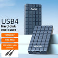 USB4 aluminium hard disk enclosure for M.2 NVMe SSDs showing K1717 and K1719 with fan models.