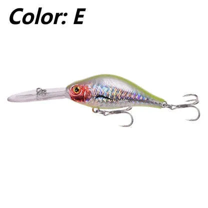 10.5cm floating rock minnow fishing lure with long tongue board in various colour options