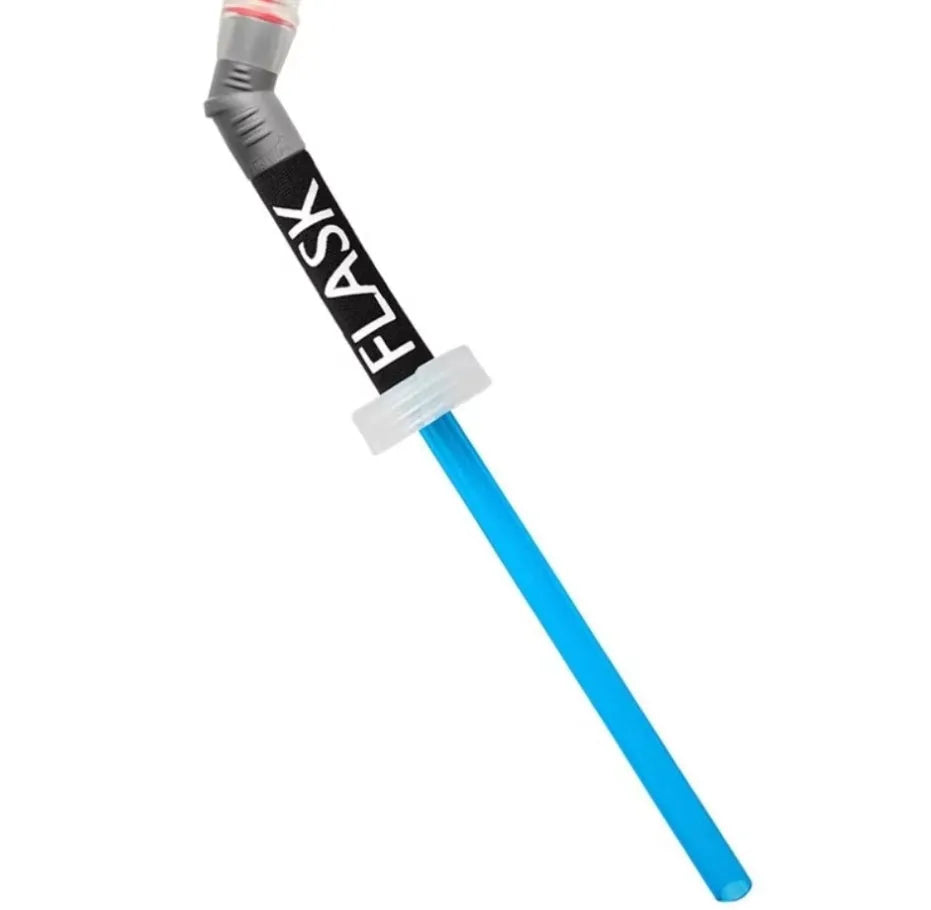 Portable plastic drinking straw for mountain biking and climbing off-road use