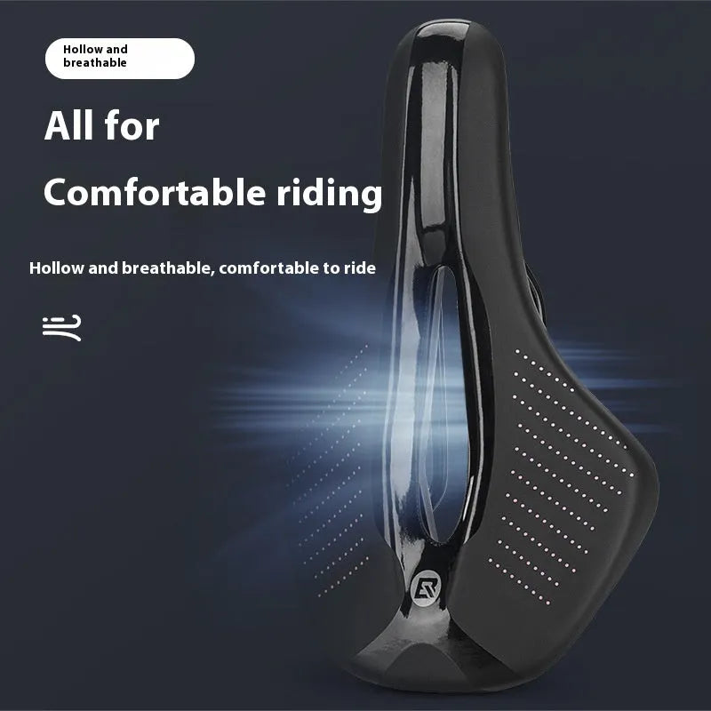 Black and pink PU foam resin sponge bike seat cushion size M for mountain and road cycling