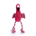 Pink corduroy animal-shaped squeaky plush toy for dogs