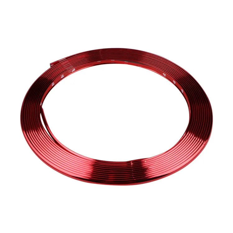 Roll of electroplated purple PVC wheel hub trim strip for car decoration and protection