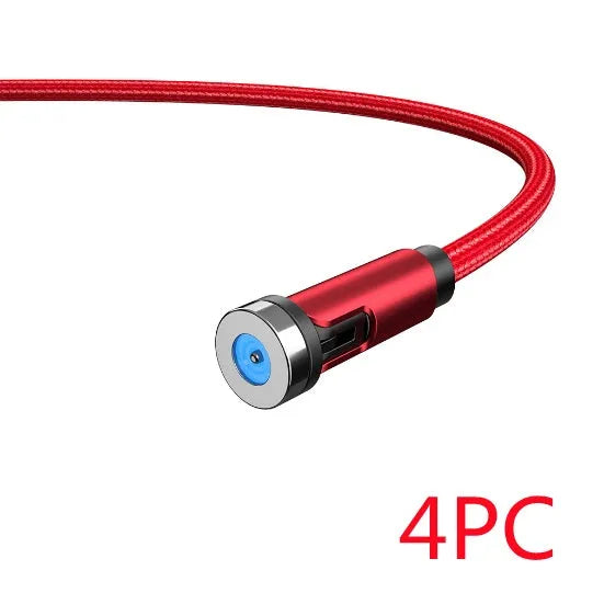 Essager 360-degree rotating magnetic USB charging cable with blue LED indicator and aluminium alloy shell