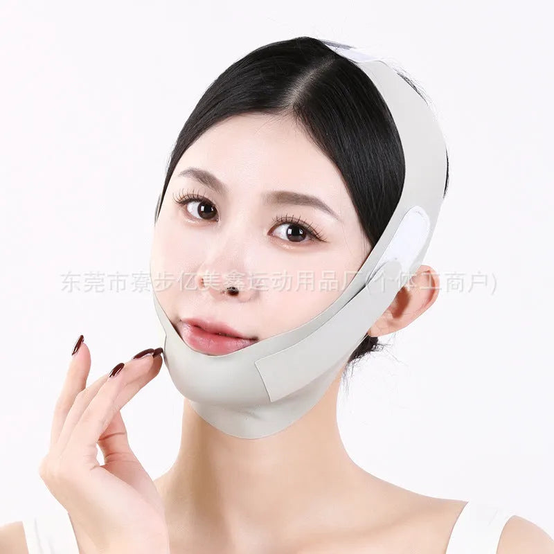Purple and green graphene V-face shaping masks for facial lifting and tightening