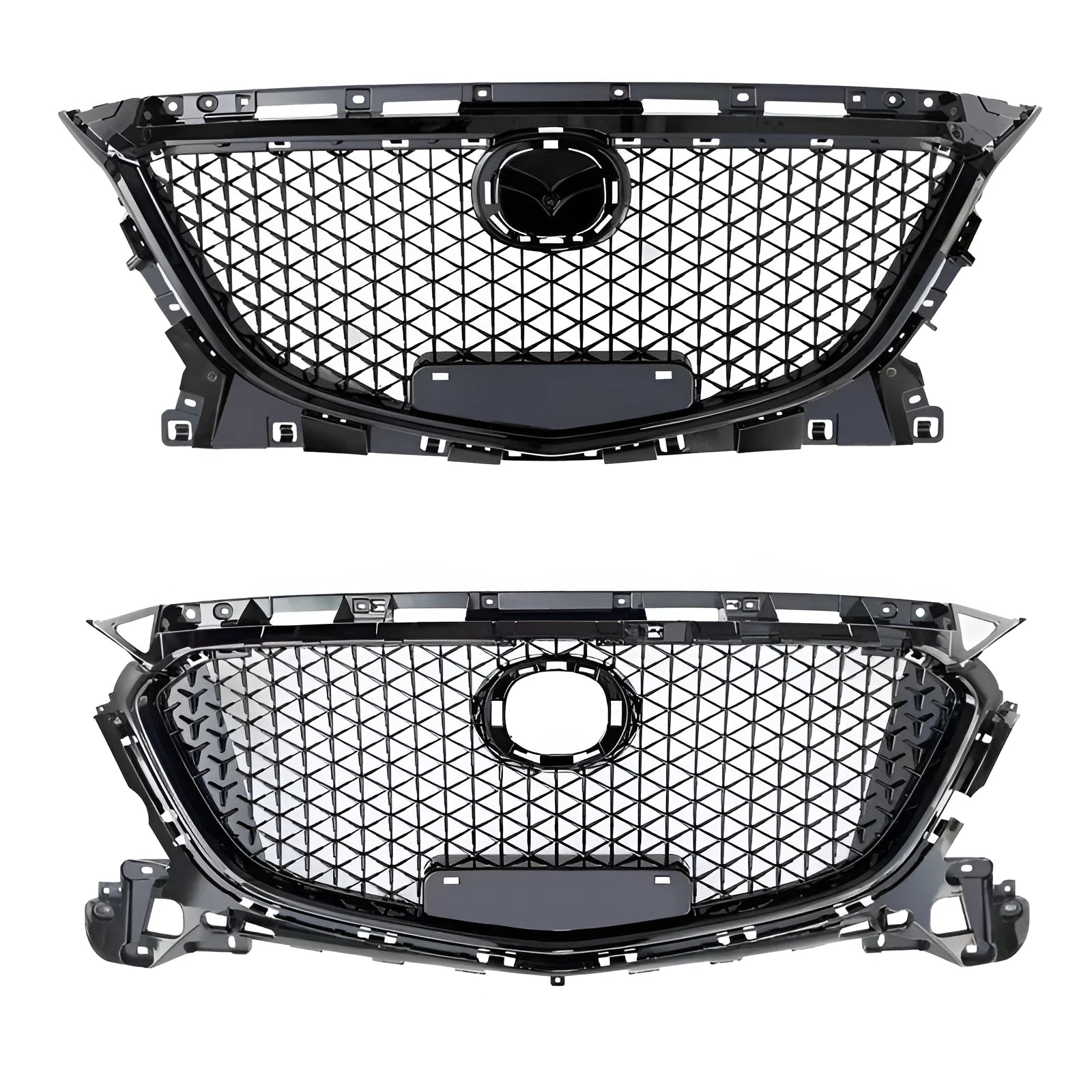 M10 automotive spoiler retrofitting kit for Unksera vehicles showing carbon braze finish option