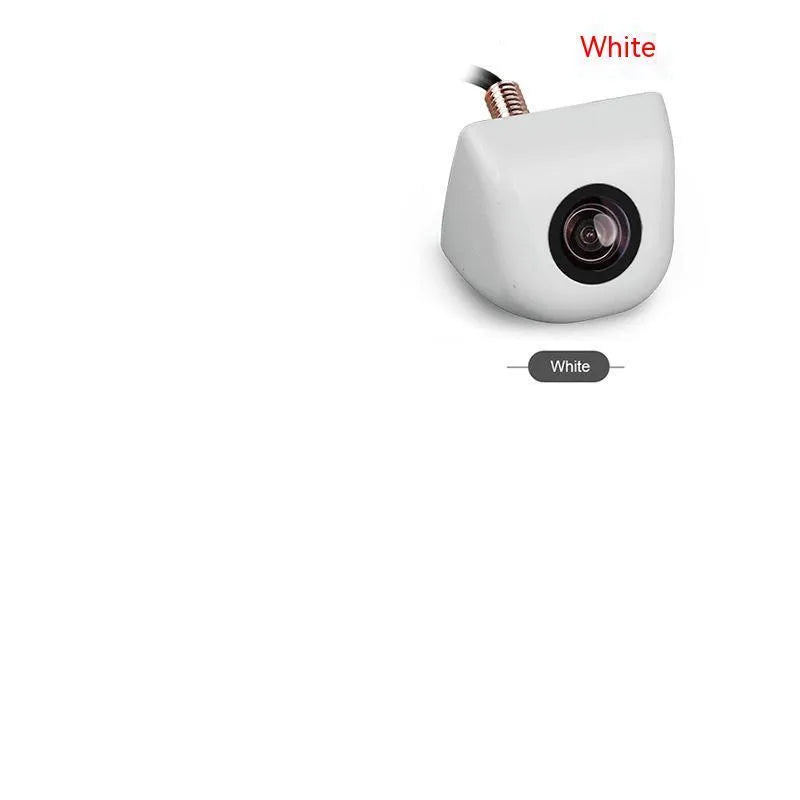HD car reverse parking camera with metal shell and night vision, shown with integrated cable.