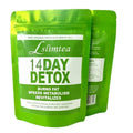 14 day herbal detox tea pack with 14 individual 3g sachets containing nettle, dandelion, green tea and ginger blend