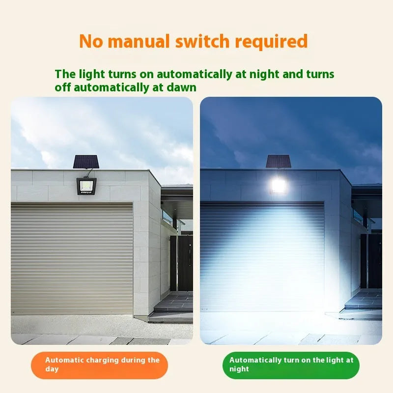 Outdoor solar-powered LED light with waterproof IP65 rating for courtyard and garden installation