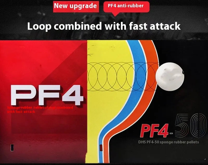 Fast Attack Sticky Classic-50 table tennis racket in red and black with anti-rubber surface.