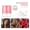 5g dry shampoo powder canister with sponge applicator and headband mirror for no-rinse hair cleaning