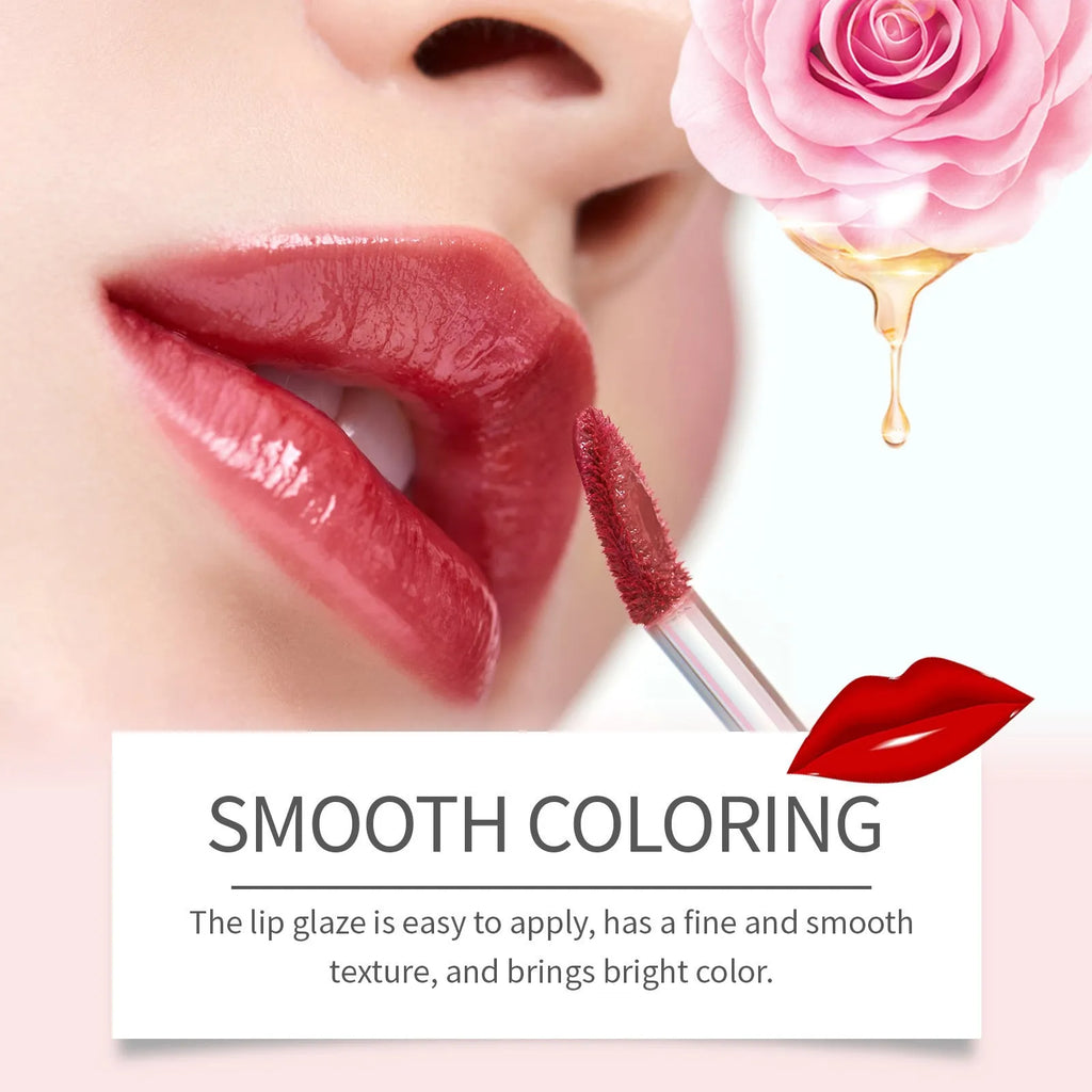 Double-headed lip liner and lacquer pen with three colour options