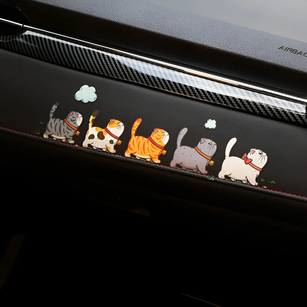 New Climbing Cats car sticker funny animal waterproof PVC decoration five cats walking L M S sizes