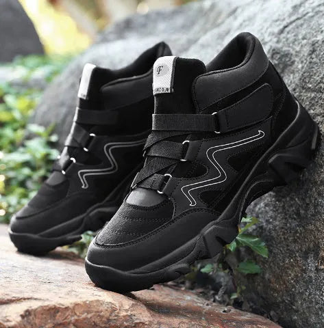 Men's lace-up sports sneakers with a breathable mesh upper, shown in various colours.