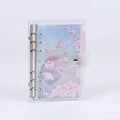 Loose leaf metal binder shell with PVC cover showing Castle colour and Daolin paper refill, pull side bag beside it