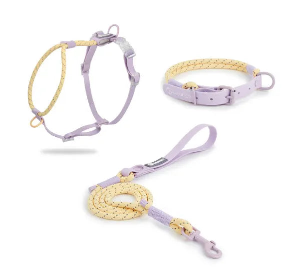 Solid colour PVC dog hand holding rope leash 120cm x 8mm in dark red purple yellow