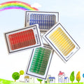 48 plastic microscope slides in four colour-coded boxes showing plant rhizomes, roots, and animal specimens