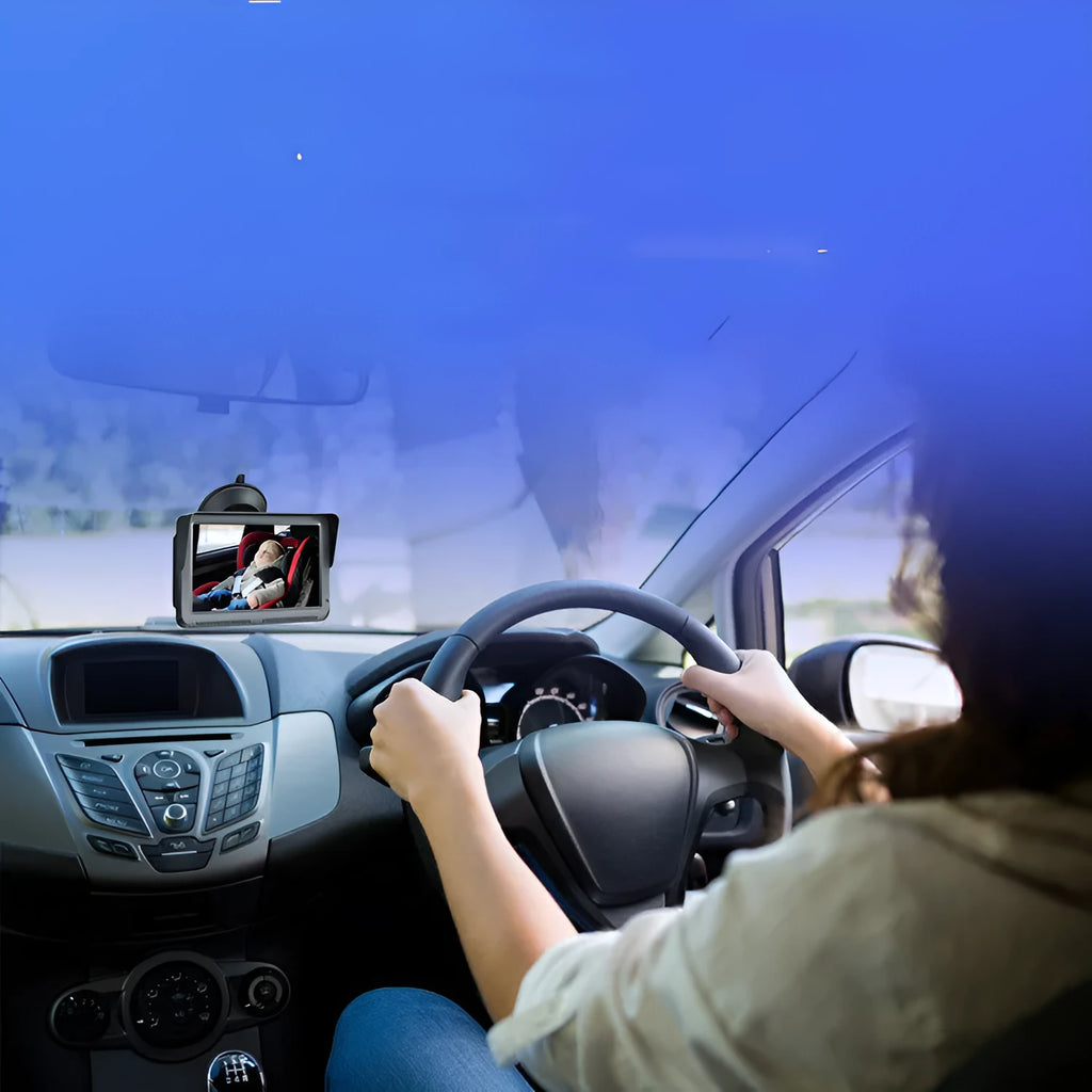 5-inch AHD high-definition car baby monitor with infrared night vision camera and mounting bracket