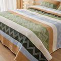 Pure cotton printed bed sheet set with modern simple design for 2.2 metre beds