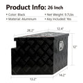 26-inch black aluminium alloy tool case with T-casting box design