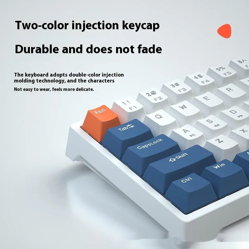 61-key compact mechanical keyboard with wired hot-plug design in multiple colour options