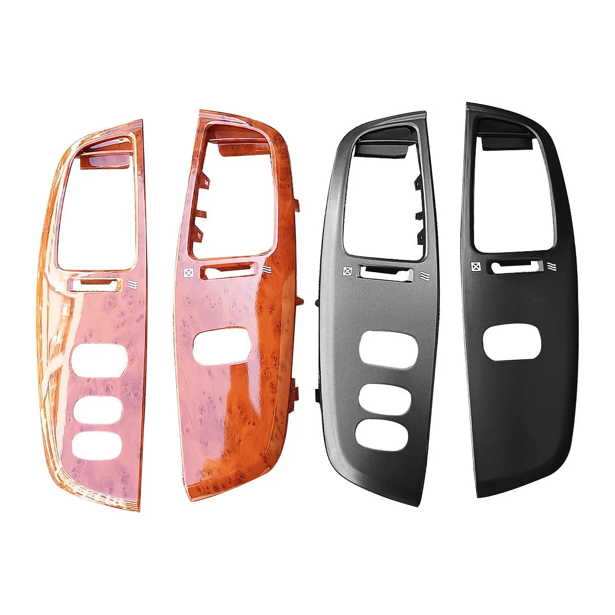 Peach wood colour ABS air outlet replacement panel for vehicle dashboard vent