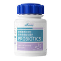 Bottle of pet probiotic tablets containing 180 tablets for animal digestive health support