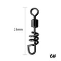 Stainless steel 8-shaped fishing swivel connector in seven sizes from 10# to 3/0
