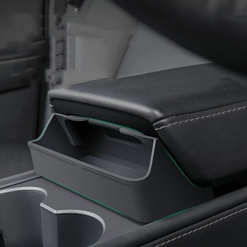 Black silicone glasses case for Tesla Model 3/Y central armrest box with nano adhesive pad