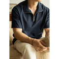 American quick-drying ice silk polyester short sleeve shirt in cedar green, loose fit, summer casual style