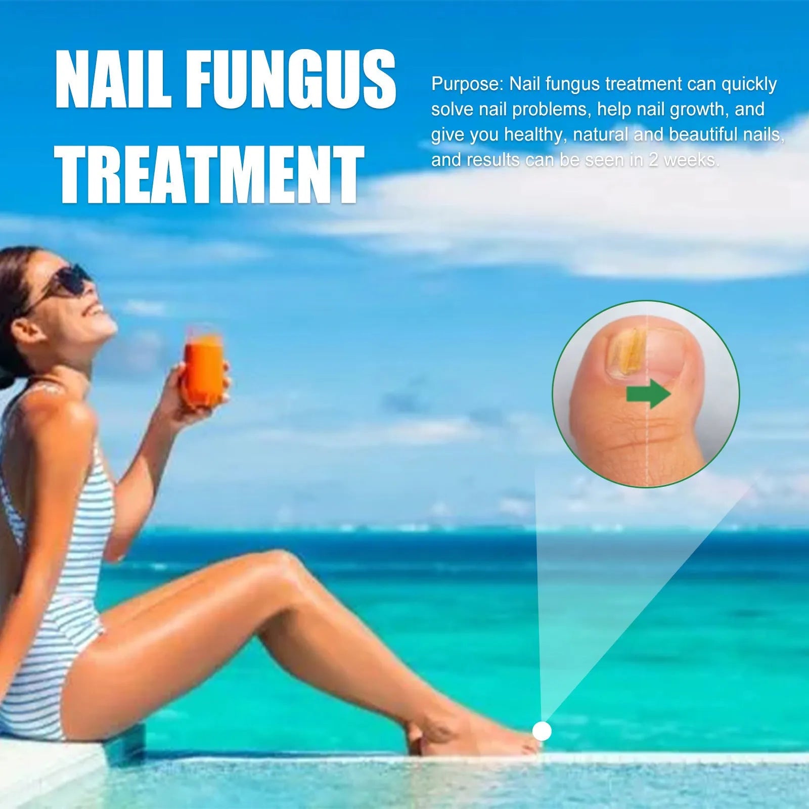 30ml tea tree oil foot nail care solution bottle for thick and brittle nail treatment