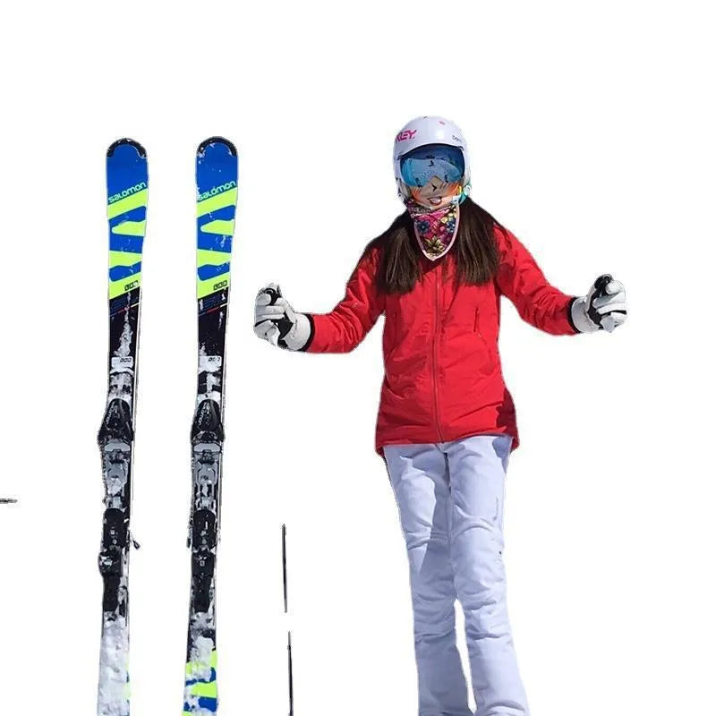 Adjustable double-board skiing bandage strap in nylon-polyester blend fabric