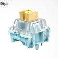 36 Tiger Mo Sea Salt Lemon PRO Mute mechanical keyboard switches for DIY installation