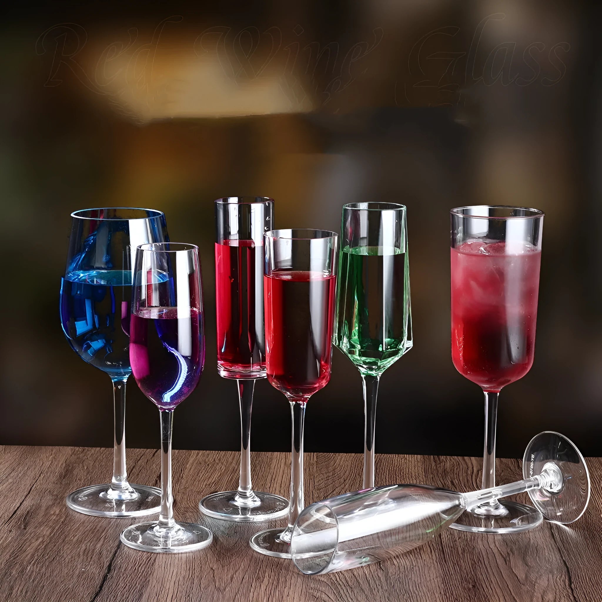 Light luxury PC acrylic red wine bottle in food-grade plastic with 300ml and 550ml capacity options