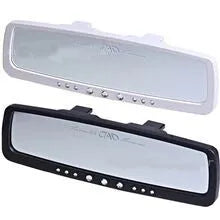 Flat car interior mirror in black section for universal replacement