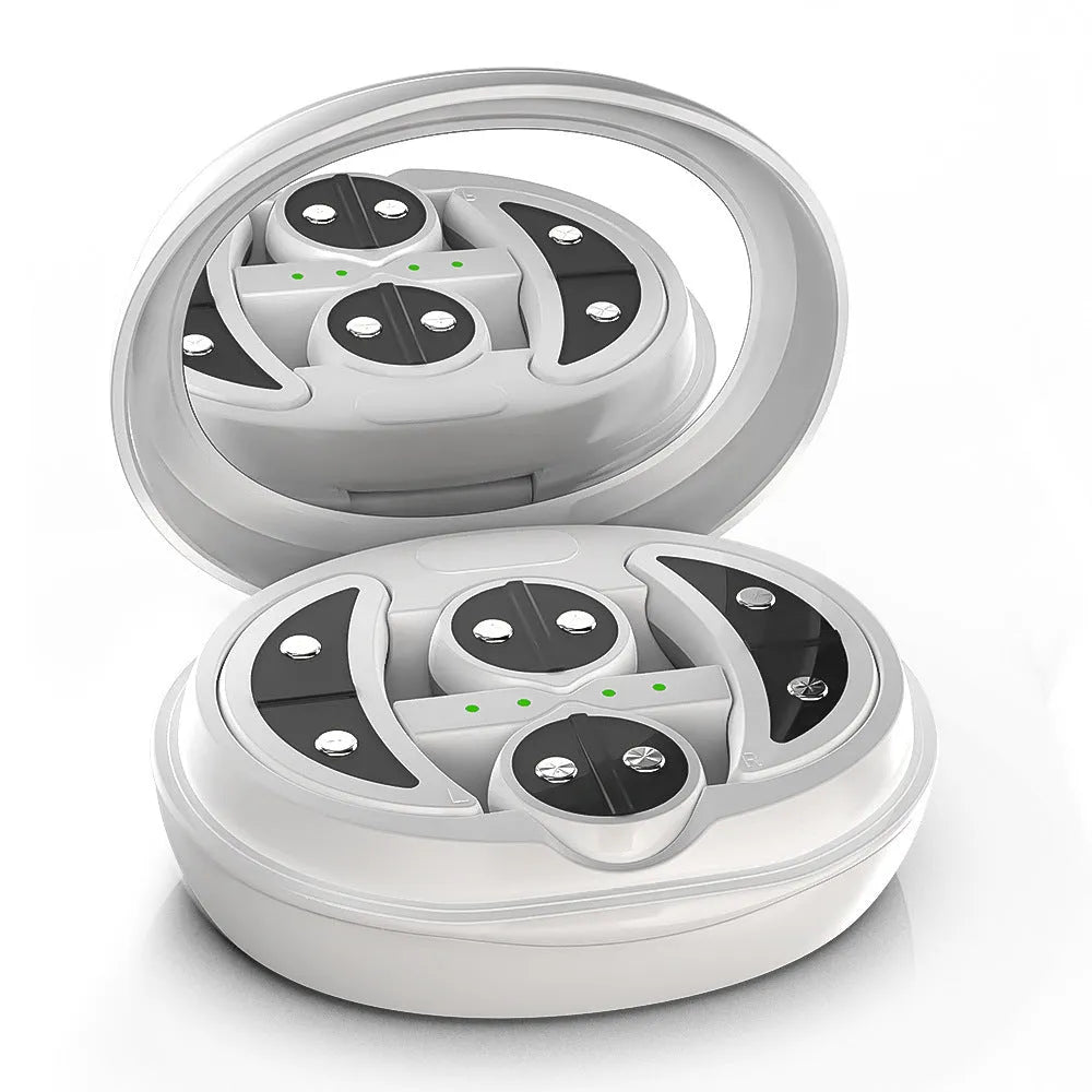 White wireless red light eye beautification instrument with EMS facial massage functionality