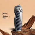 Zinc alloy folding lighter with jet flame and knife functions in closed position
