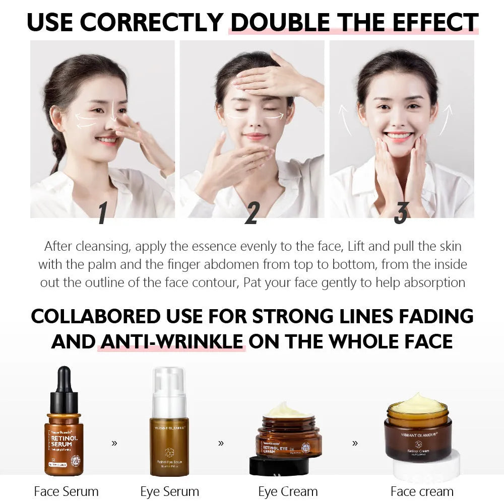 30ml retinol facial serum bottle for dry lines and fine lines treatment