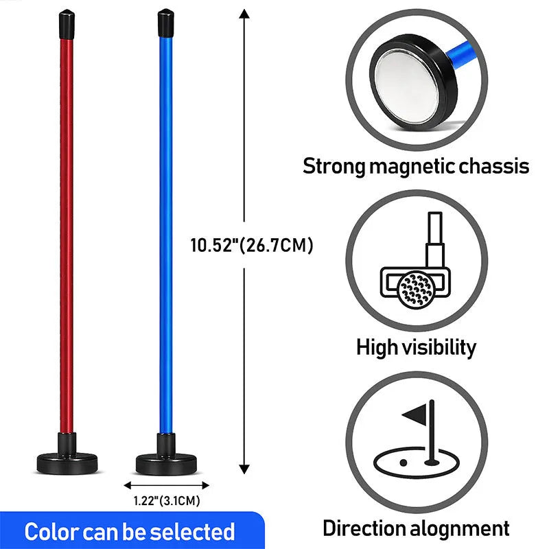 Red and blue aluminium alloy golf swing trainer with magnetic baseball bar alignment tool