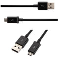 Black 1m Micro USB universal data cable with PVC wire for Android phones and tablets