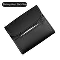 Leather car tissue box with elastic band for mounting on sun visor or chair back