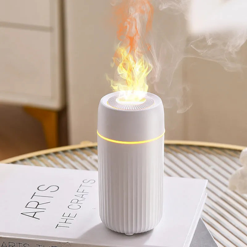 Car simulation flame aroma diffuser automatic sprayer black white ABS plastic 70x70x143mm