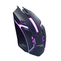 Wired computer mouse with luminous glow effect, USB cable, black and white colour options
