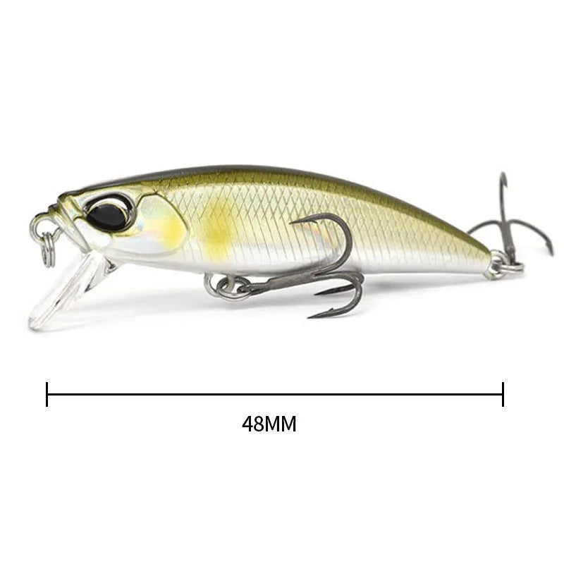 Japanese submerged mino fishing lure for mandarin fish and snakehead, 48mm soft plastic bait
