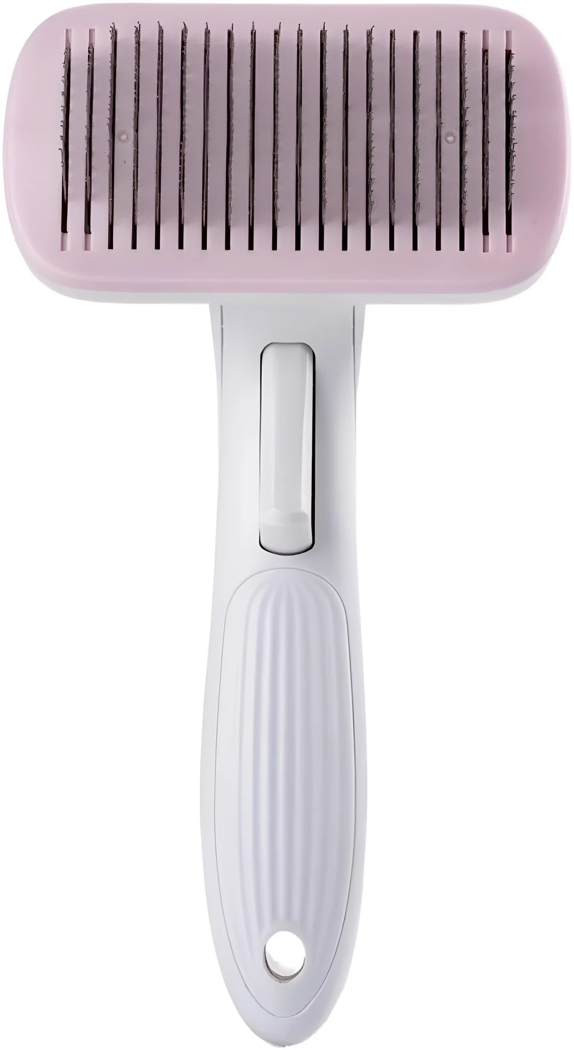 Automatic pet hair removal comb with one-click needle system in blue colour